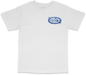StarlineWorld (White-SPARKLY-Blue) Tee
